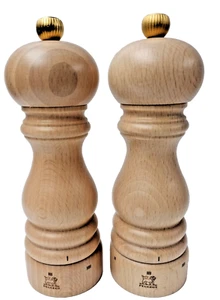Pair of  Peugeot  Salt & Pepper Mill 7 Inch U'select  Natural Wood - Picture 1 of 10