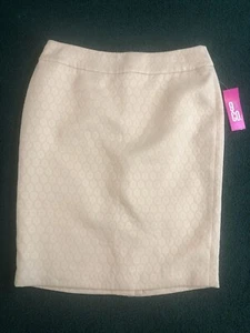 Gonna a matita beige fantasia taglia 10 lunghezza ginocchio Carrer ufficio classica nuova con etichetta - Foto 1 di 3
