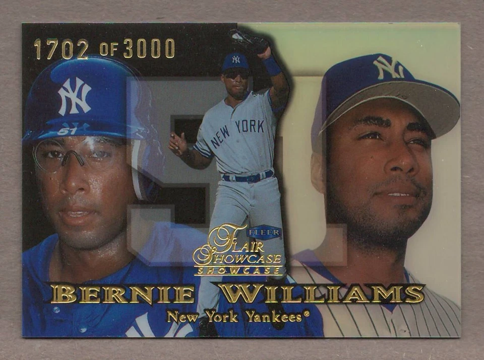 BERNIE WILLIAMS 1999 Flair Showcase ROW 1 Parallel Card #57 #/3000 Yankees Fleer - Image 1 of 1