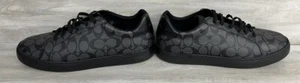 Coach Signature Clip Low Top Canvas Sneaker Charcoal Black Men's Siz (PO1020416) - Picture 1 of 6