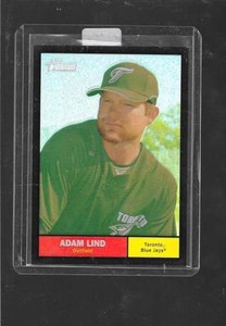 2010 Topps Heritage - ADAM LIND - Black Chrome Refractor C67 - BLUE JAYS #d28/61