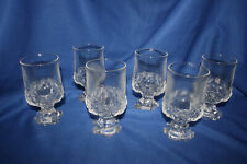 6 Beautiful Franciscan Madeira Glassware Clear Water Goblet Tiffin  Ice 5.5” TAL