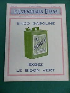 revue magazine / L ' automobile belge n° 34 du 26 aout 1923 - Imagen 1 de 6