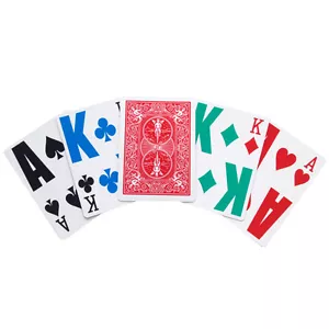 Tarjetas de juego de baja visión - cartas de póquer de tamaño estándar - mazo rojo - Imagen 1 de 1