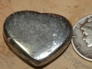 SILVER HEART CAB 65 CARATS SILVER GEM ONTARIO CANADA - Picture 1 of 7