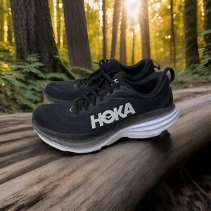 Hoka One One Black Bondi 8 Sz 11.5 D Mens Sneakers Shoes - Read - Picture 1 of 17