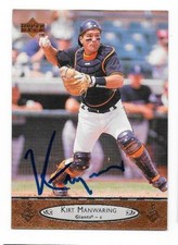 KIRT MANWARING 1996 UPPER DECK AUTOGRAPHED SIGNED # 454 SAN FRANCISCO GIANTS