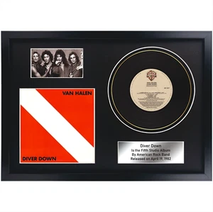 Van Halen – Diver Down /Rock Memorabilia /LP/ Souvenir in black frame / for fans - Picture 1 of 9