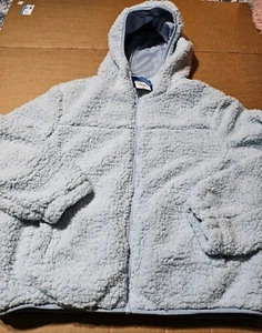 Arizona Jean Co Faux Fur Hoodie Jacket Full Zip Sherpa Woman's Large NWT - Picture 1 of 10