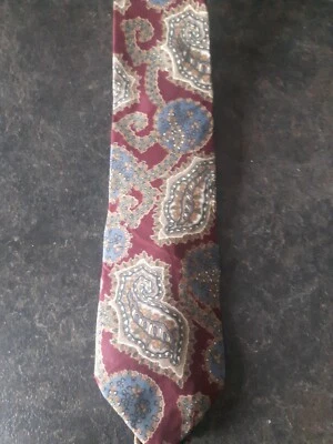 Christian Dior искусства абстрактный галстук длина 55 «3,5» шириной 100% шелк - Изображение 1 из 3