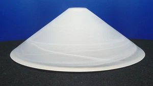 Lampenschirm Leuchtenglas Schusterschirm Ø360 mm, H. 115mm Alabasterglas, E27 - Bild 1 von 4