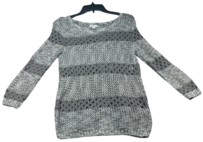 Suéter New York and co para mujer talla XS gris de gran tamaño tejido abierto manga larga nuevo sin etiquetas Foto 1 de 4