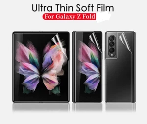 Pour Samsung Galaxy Z Fold6 Flexible Hydrogel Couverture Complète Protection Ecran Arrière - Photo 1 sur 4