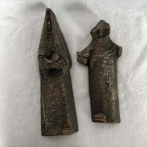 Vintage Mid Century Jaru Brutalist St Francis & Nun Skulptur religiöse Kunst (V1) - Bild 1 von 8