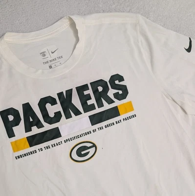 Green Bay Packers Long Sleeve T-shirt Mens XL White The Nike Tee NFL Equipment  - Image 1 of 4