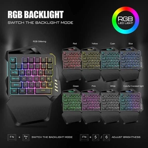 Wiederaufladbare ergonomische kabellose Gaming Tastatur mit anpassbarer RGB-Bele - Bild 1 von 9
