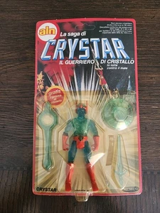 Vintage Remco Crystar The Crystal Warrior Action Figure RARE on Italian Card - Picture 1 of 4