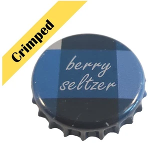 100 Blue Beer Bottle Caps Berry Seltzer (Crimped, Used) No defects - Picture 1 of 6