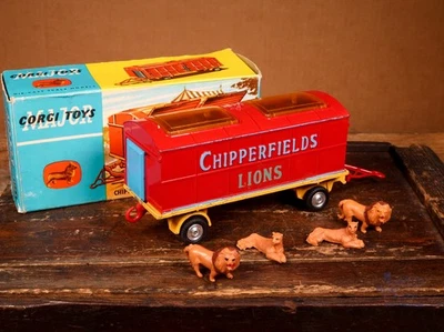 Corgi Toys 1123 Chipperfield's Circus Animal Cage Lions Trailer Box OVP rare - Bild 1 von 4