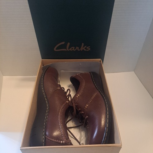 Scarpe stringate Clarks Bendables in pelle 80647 Oxford sneakers marrone donna 8 5 M