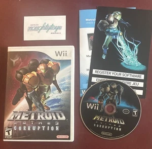 Metroid Prime 3: Corruption (Nintendo Wii, 2007) Complete w/ Manual, Clean Disc - Picture 1 of 8