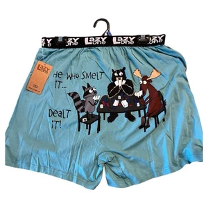 Boxers divertidos para hombre Lazy One GRANDES el que lo olía... ¡lo repartí!  Nuevo con etiquetas - Imagen 1 de 2