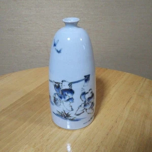 Farmer Zappa Bottiglia Sake Tokkuri Vaso da Bere Ceramica Giapponese Bianco 17 cm - Foto 1 di 5