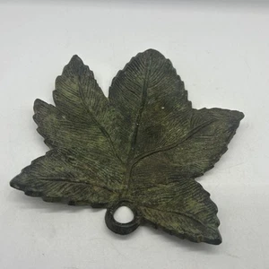 Copper Green Patina Finish Maple Leaf Decorative Plate Wall Hanging 6.5”w - Picture 1 of 5