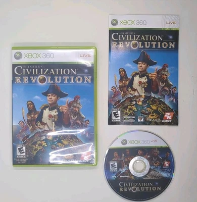 Sid Meiers Civilization Revolution Xbox 360 2008 CIB Fully Tested Mint Disc  - Image 1 of 4