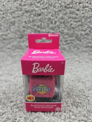 美泰芭比娃娃小盒蓝牙便携式扬声器带钥匙链可充电  — 第 1/4 张图片