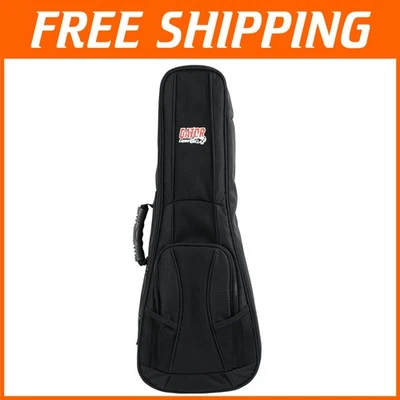 Stylish Black Synthetic Ukulele Gig Bag for Tenor Instruments - 27.75" Size - Image 1 of 4