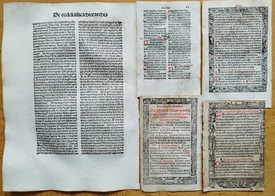 7 ранних печатных листьев Post Incunable (C) - 1495/1550 - Изображение 1 из 2