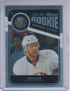 11/12 OPC New York Islanders Mark Katic Rainbow RC card #574