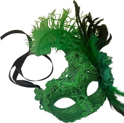 Brocade Lace Masquerade Ball Mask Burlesque Mardi Gras Birthday Wedding Party - Image 1 of 4
