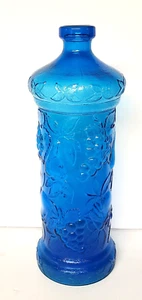 Vintage Empoli Italy Genie Flasche blau Glas Obst 15" OHNE STOPFEN MCM - Bild 1 von 11