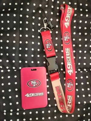 San Francisco 49ers NFL Lanyard Keychain & ID Holder  - Image 1 of 2