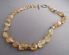 VINTAGE SILPADA STERLING CHUNKY YELLOW CITRINE TOGGLE CLASP COLLAR NECKLACE