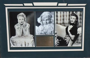 Ginger Rogers Trio of Matted Photos w/ Autographed Center Photograph Has Plaque - Picture 1 of 4