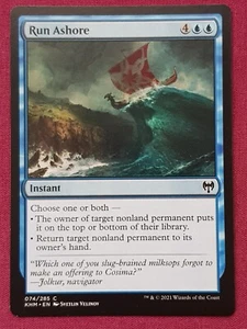 Magic The Gathering KALDHEIM RUN ASHORE blue card MTG - Imagen 1 de 2