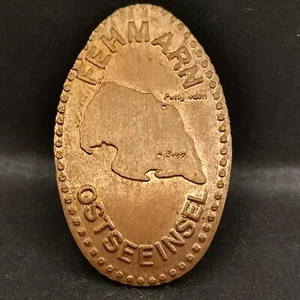 PIECE ECRASEE ILE FEHMARN ALLEMAGNE / GERMANY ELONGATED COIN / PENNY PRESSED - Picture 1 of 2