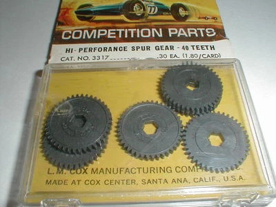 (6) 40 Tooth Ultra Thin Hi Performance Slot Car Spur Gears 48 Pitch NOS - Image 1 of 4