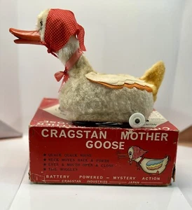 Juguete a batería Cragstan Mother Goose vintage - Caja original - Funciona - Imagen 1 de 17