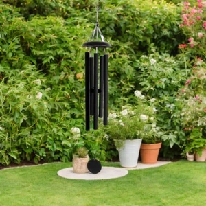 51"Long Tuned Black Metal Wind Chime Ornament Home Decor Unique Gift - Picture 1 of 1