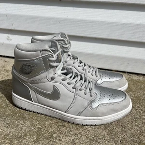 AIR JORDAN 1 RETRO HIGH OG USED SIZE 10 CO JP METALLIC SILVER GREY DC1788 029 - Picture 1 of 7