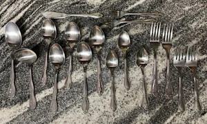Rogers Stainless Flatware Kenwood Monogram "K" 17 pieces Serving Spoons knife - Picture 1 of 11
