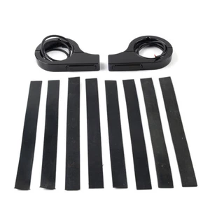 Black Motorcycle Fork Turn Signal Light Indicator LED Amber For Harley touring - Picture 1 of 6