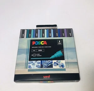 Set 8 colori POSCA Cool Tone - 2,5 mm a base d'acqua - Foto 1 di 2