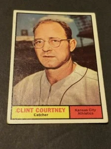 1961 Topps #342 CLINT COURTNEY KANSAS CITY ATHLETICS V.G. SLIGHT CREASE - Picture 1 of 2