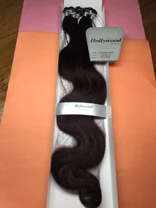 Hollywood MANO_ATADO_ITALIANO_SEDOSO_CUERPO_TEJIDO_100% Cabello Humano_20"_#VINO NEGRO - Imagen 1 de 3