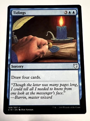 MTG Magic The Gathering Commander 2018 Tidings Uncommon LP - Image 1 of 2